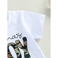 thumbnail image 6 of LMLYSoH Baby Boys Shorts Set, Short Sleeve Letters Print T-shirt with Camouflage Shorts Summer Outfit, 6 of 9