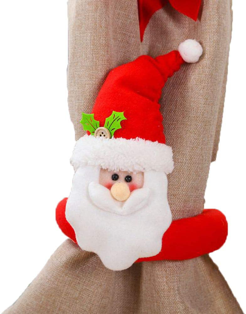 Christmas Curtain Buckle Holder Fastener Santa Claus/Snowman/Elk Xmas Home Decor 