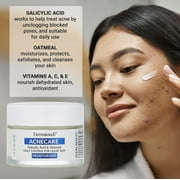 Dermatouch Acne Moisturizer Anti Aging Cream with Salicylic Acid and Oatmeal, 1.7 Oz.