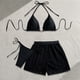 thumbnail image 1 of Conjuntos de bikini para mujer, bikini de playa de color liso para mujer, conjunto de tres piezas transpirable de moda, trajes de baño de 3 piezas para mujer, trajes de baño de bikini para mujer, traj, 1 of 6