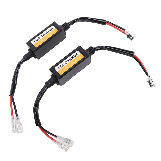 Resistencia 2 Uds Decodificador De Faros LED 35W Arnés Antiparpadeo Resistente Al Agua Error De Advertencia Decodificador Canbus Para Vehículo Con Conector H1 H3 Faro