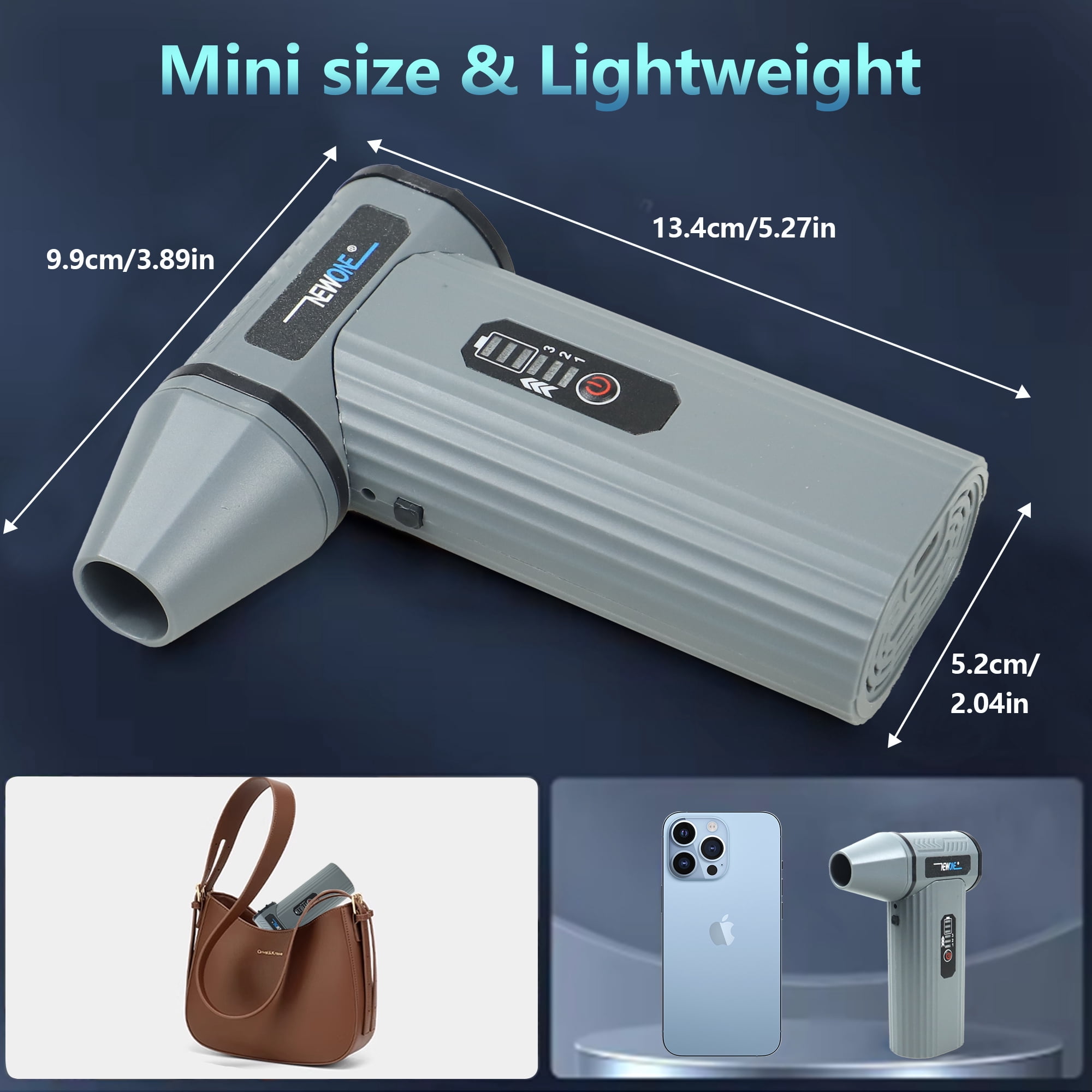 Handheld Car Vacuum Portable Cordless 15000Pa High Power 2 in 1 Vacuum Cleaner and Air Duster with Multi-Nozzles Mini Hand Held Vacuum Rechargeable for Home, Car, Office, Pet Hair