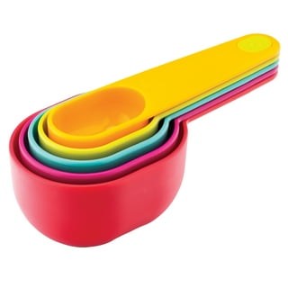 msc international 12500 meow measuring spoons, assorted colors