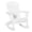 White, variant on Yardi Yarda Wooden Adirondack Rocking Chair with Fanned Back, Lounge Chair Fire Pit Seating with Slatted Wooden Design, Gray