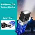 thumbnail image 3 of 9V LED Flashlight, Mini Pocket Flashlight with COB Light, Waterproof Portable Emergency Light for Camping, Hiking and Outdoor Use ( Battery not included ), 3 of 7