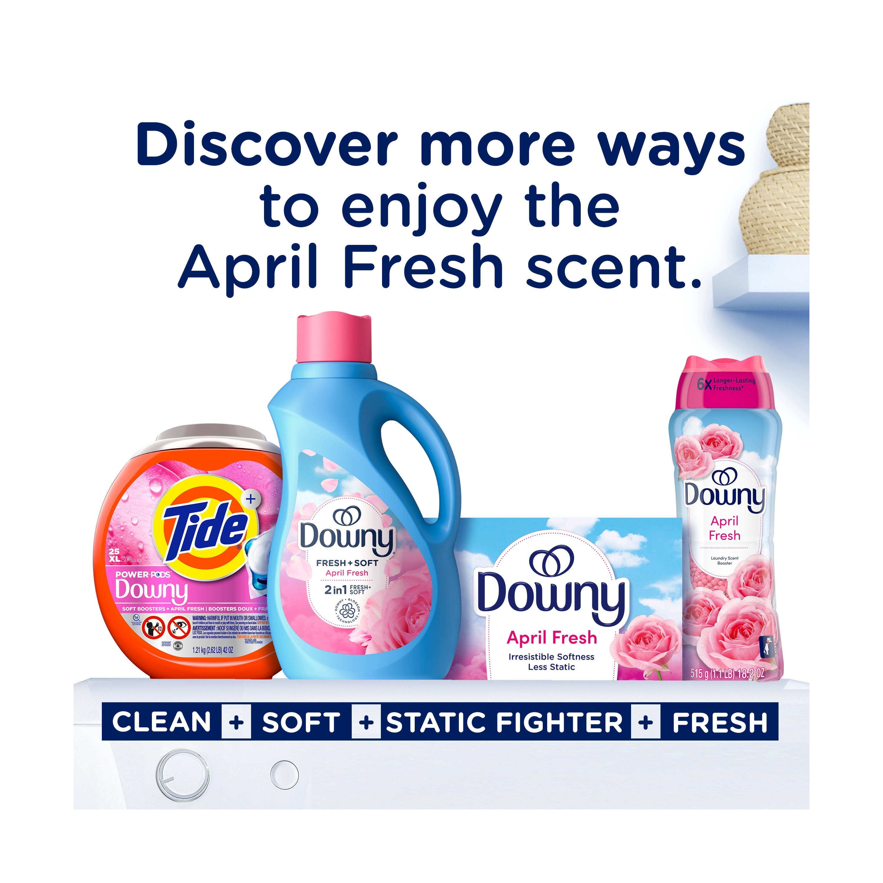 Downy Liquid Fabric Softener and Conditioner, April Fresh Scent, 140 fl oz, 190 Loads