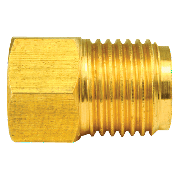 American Grease Stick (AGS) Brass adapter - 3/8-24 Inverted to 9/16-18, 1/card, sold by each