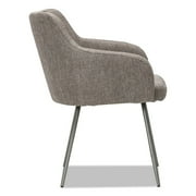 Alera ALECS4351 23.8 in. x 24.6 in. x 30.1 in. Captain Series Guest Chair - Gray Tweed Seat, Gray Tweed Back, Chrome Base