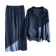 thumbnail image 1 of Puntoco Conjunto de camisa de 2 piezas con bolsillo de manga larga y pantalones largos de cintura alta para mujer Puntoco Puntoco-6612, 1 of 2