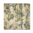 thumbnail image 3 of Designart "Minimalistic Eucalyptus Essence in White and Green II" Floral Print on Natural Pine Wood, 3 of 5
