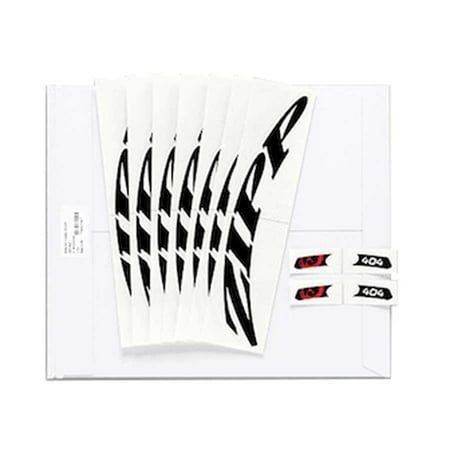 Zipp 303 Matte Black Wheel Decal Set - No Border Logo For 700C Wheels-542768