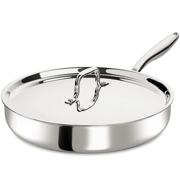 Sartén Umite Chef de acero inoxidable triple de 30 cm con tapa