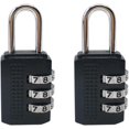 thumbnail image 1 of 3 Digit Combination Password Zinc Alloy Security Padlock for Suitcase Luggage Cabinet Locker Indoor Use, 1 of 6