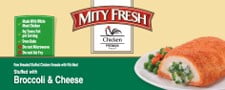 Mity Fresh Frozen Cordon Bleu Stuffed with Broccoli & Cheese 6 Count 5 oz