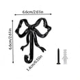 thumbnail image 2 of 2PCS Bow Knot Hooks, 2.6in Alloy Hanging Bowknot for Kitchen, Bathroom, Laundry, Multi Purpose Decorative Wall Hooks for Coats, Keys, Hats, Towels, 2 of 9