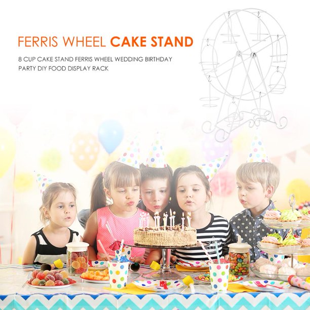 Soporte para 8 tazas de pastelnoriabodafiesta de cumpleañosestante de exhibición de alimentos DIY Ndcxsfigh Nuevos Originales