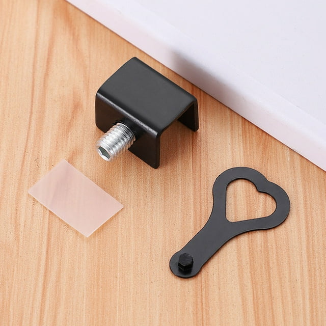 PEONAVET A Stopper Stainless Steel Window Lock Non Perforated Door and Window Lock Sliding Door Lock Child Protection Lock Device -theft Limiter