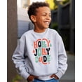thumbnail image 2 of Holly Jolly Dude Sweatshirts for Toddlers and Kids Festive Christmas Holiday Sweater for Boys Gray Sweatshirt Youth XS, 2 of 5