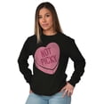 thumbnail image 3 of Not Picky Candy Heart Valentines Day Women's Long Sleeve T Shirt Brisco Brands S, 3 of 6