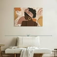 thumbnail image 2 of Elephant Stock Boho African Girl Wall Art - Horizontal Canvas Wall Art - Living Room Wall Decor - People Canvas - Yellow And Gray Decor - 36" x 24", 2 of 8