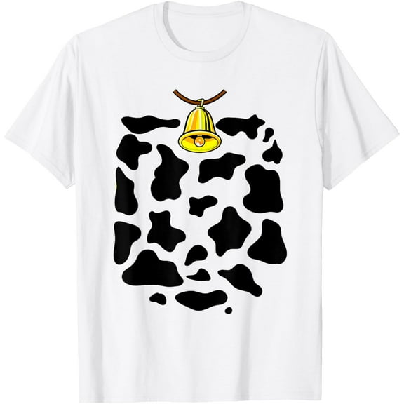 Cow Costume Funny & Cute Calf Halloween T-ShirtMen and women, White T-shirt, size: Extra large
