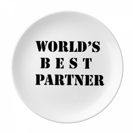

Best Partner Teammate Colleague Plate Decorative Porcelain Salver Tableware Dinner Dish