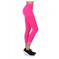 Women's Seamless Capri Length Nylon Athletic Leggings
