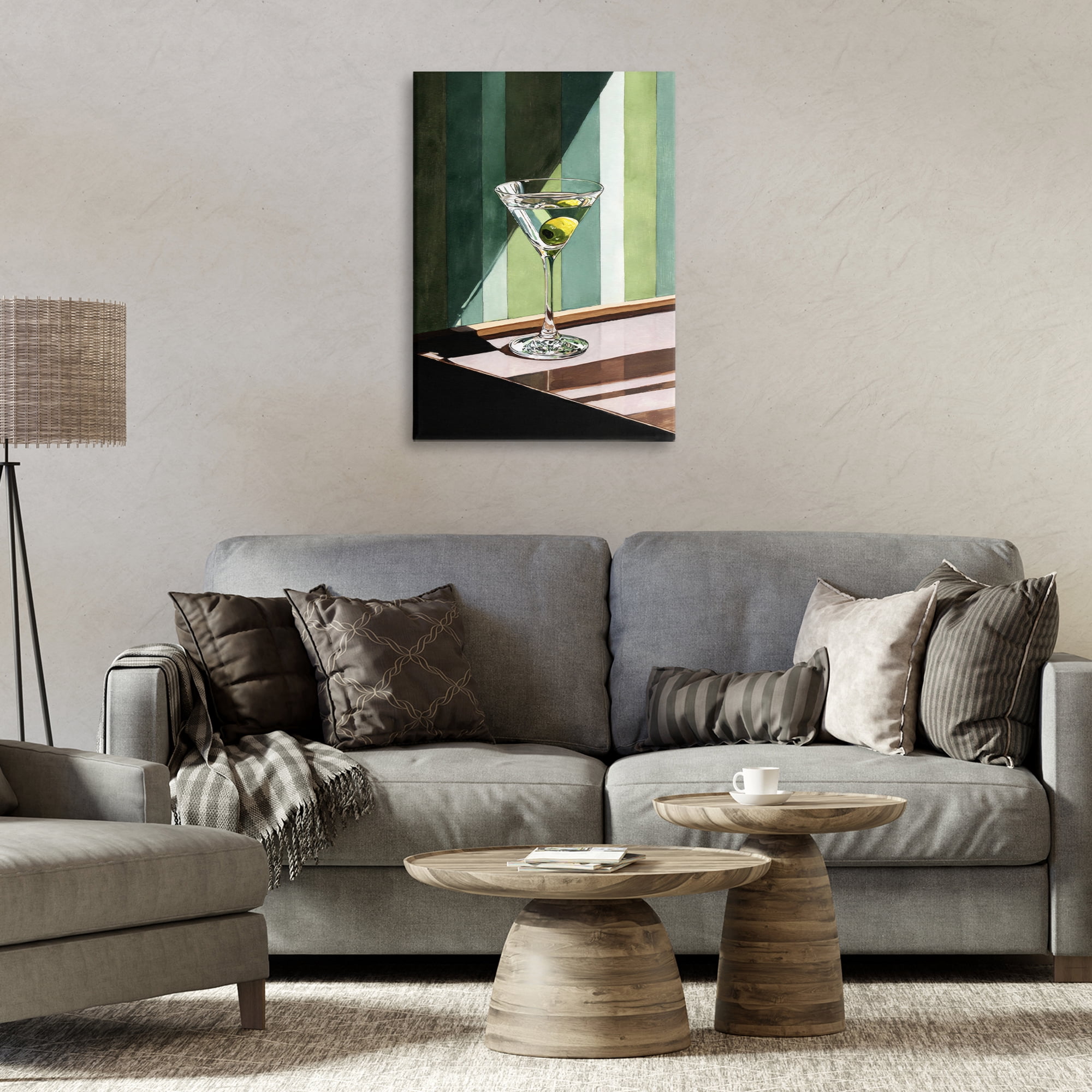 Stupell Industries Olive Martini in Sun Beam Canvas Wall Art, design by Petal Prints Design