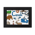 thumbnail image 1 of El Canadá Landscap animales bandera nacional Marco de Fotos de escritorio imagen Arte Negro Pintura 5x7 pulgadas, 1 of 4