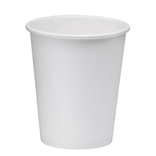 100 x White Paper Cups Disposable Single Wall Cups 8oz Birthday Party Events BBQ 
