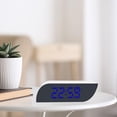 thumbnail image 1 of Reloj despertador de escritorio LED digital Pantalla de 24 tiempo tiempo de tiempo de tiempo de USB / alimentado modos de repetición Dormitorio Sala de Luz azul blanca Macarena Despertador digital, 1 of 8