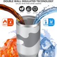 thumbnail image 3 of Camouflage 30oz Handheld Travel Tumbler with Handle – Double Wall Stainless Steel Insulated Cup, Flip Straw Lid, Leak-Proof & BPA-Free for Hot and Cold Drinks – Durable Coffee & Juice Mug Black, 3 of 6