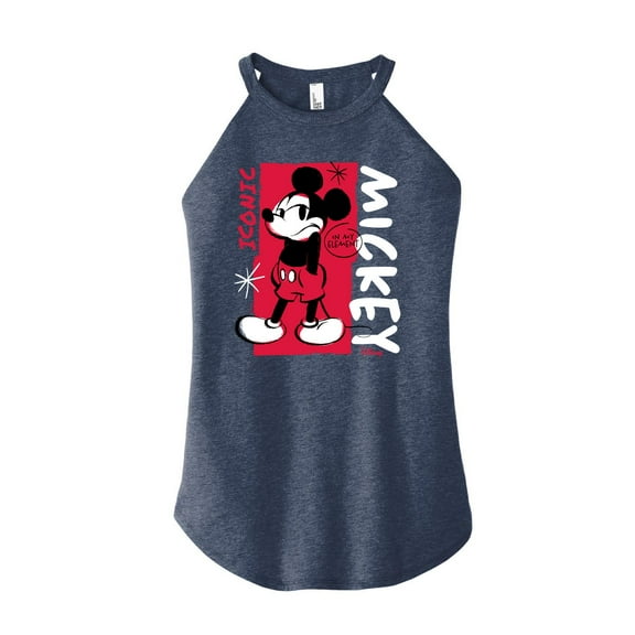 Disney - Mickey Iconic - Juniors High Neck Tank Top