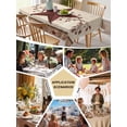 thumbnail image 5 of Red Texas Star Rustic Table Cloth, Waterproof Tablecloth for Rectangle Tables, Farmhouse Berry Brown Wooden Reusable Washable Fabric Table Cover for Restaurant Kitchen Dining Tables 54"x108", 5 of 9