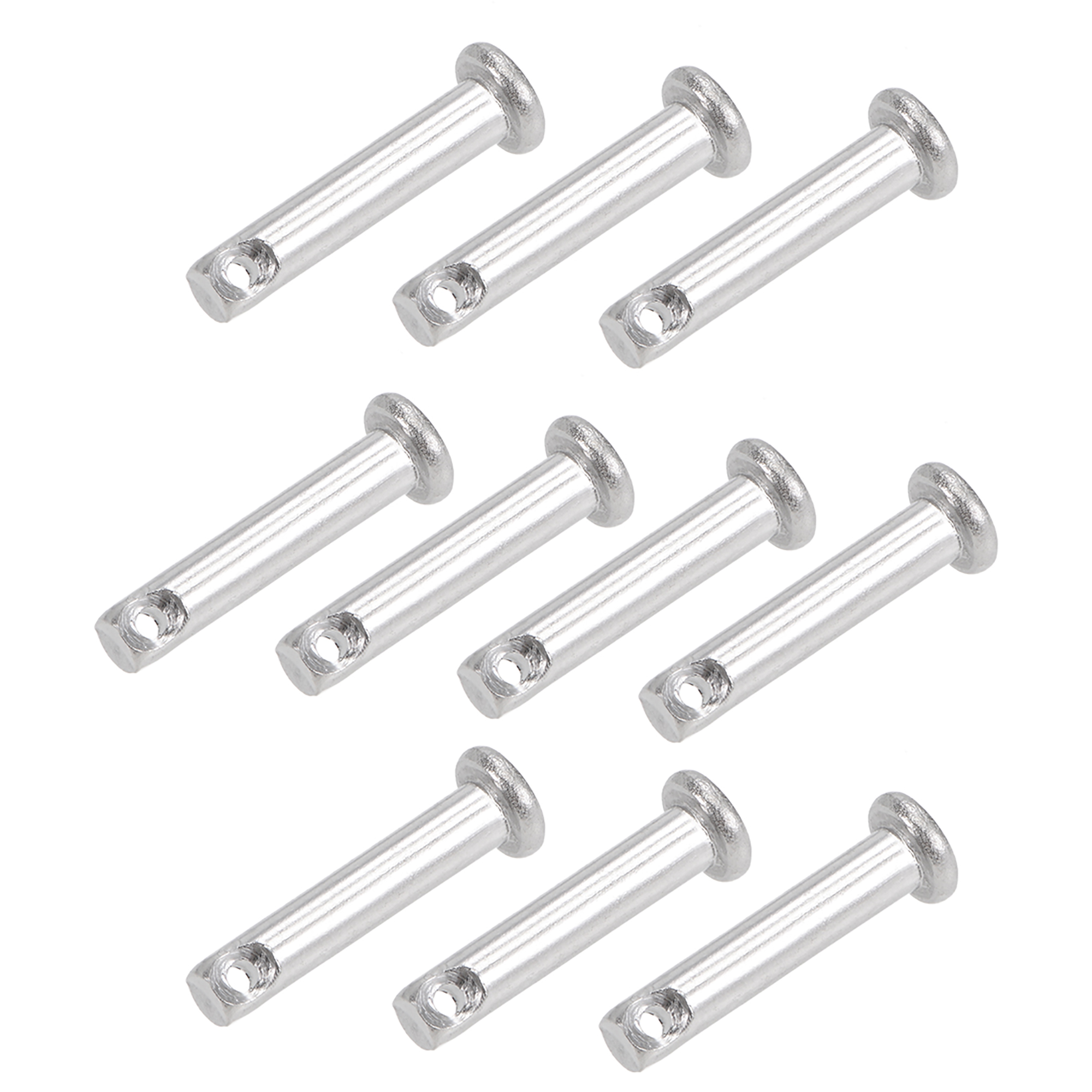 Single Hole Clevis Pins 4mm x 20mm Flat Head 304 Stainless Steel Link