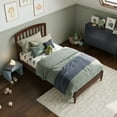 thumbnail image 4 of Quincy Twin Wood Low Profile Platform Bed in Walnut, 4 of 13