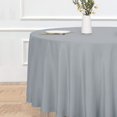 thumbnail image 2 of LAICAIW Round Tablecloth-120 Inch-Water Resistant Spill Proof Washable Polyester Table Cloth Decorative Fabric Table Cover for Dining Table, Buffet Parties and Camping, Silver Grey, 2 of 7