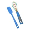 Tasty Mini Spatula and Whisk Baking Gadgets Set, Safe for Non-Stick Surfaces, Royal Blue