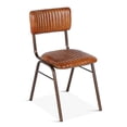 thumbnail image 5 of World Interiors Hudson 19.5" Leather Side Chairs in Brown (Set of 2), 5 of 5