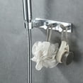 thumbnail image 3 of Soporte de cabezal de ducha Soporte de montaje en pared con 2 ganchos para colgar Soporte de ducha de mano Sin necesidad de taladro Adepaton 2034953-3, 3 of 8