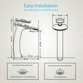 thumbnail image 3 of Wovier Matte Gold Waterfall Bathroom Sink Faucet with Supply Hose,Single Handle Single Hole Vessel Lavatory Faucet,Slanted Body Basin Mixer Tap Tall Body, 3 of 7