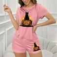 thumbnail image 3 of Hvot&aat Womens Halloween Pajamas Short Set Spooky Season Graphic Cute Tops and Shorts Loungewear, 3 of 6