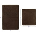 thumbnail image 2 of Bathroom Rugs, Extra-Thick Memory Foam Bath Mat, Ultra-Soft Chenille Microfiber, Highly Absorbent, Machine Washable, Shaggy Bath Mats for Bathroom, Non-Slip (21x32 + 20x22, 2pcs) Brown, 2 of 6