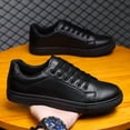 thumbnail image 7 of Men's Casual Sneakers - Flat Comfortable Walking Shoes Fashion Athletic Lace Up shoes in Black & White, 7 of 7