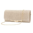 thumbnail image 1 of Bolso de noche de moda para mujer, cierre a presión, bolso de embrague, bolso de mano de champán Zulema Bolso de cadena de mujer, 1 of 8
