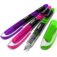 thumbnail image 1 of wqlpp-Zebra Fuente - Stylo Plume Jetable - Ensemble pour Enseignants - Encre Colorée - Vert, Rose et Violet, 1 of 4