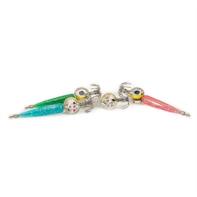 Appât de Crevette à DEL, Leurre de Calmar, Jig de Pêche, Équipement d'Attirail, Accessoire sous-Marin avec Hameçon Tranchant, Attirails pour Poissons pour Usage de Séduction, Rose