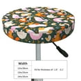 thumbnail image 4 of Haiem Roosters and Chicks Cushion Round Bar Chair Seat Cover Bar Chair Cushion Covers Elastic Washable Bar Chair Cover,Protects from Scratches and Stains-13 inch, 4 of 7