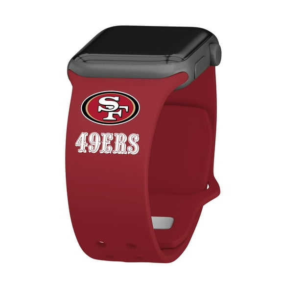 Scarlet San Francisco 49ers Silicone Apple Watch Band