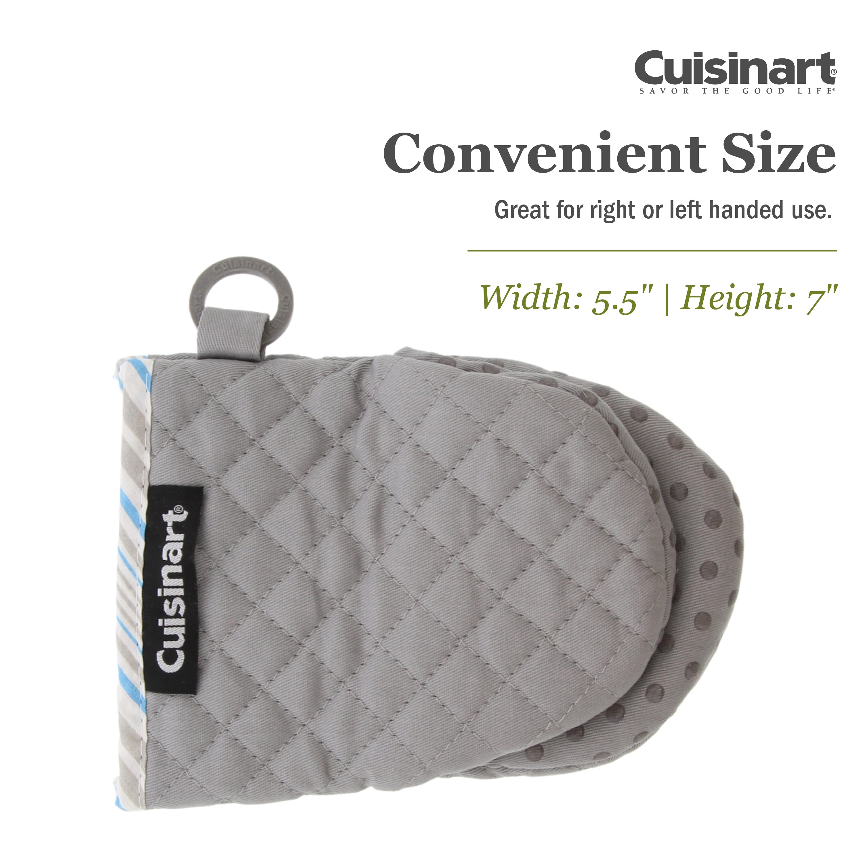 2 Pack Cuisinart 2 Silicone Mini Oven Mitts ,Heat Resistant up to 450F,  New!